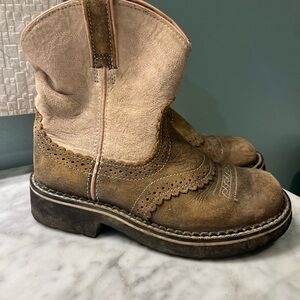 Ariat Kids Tan and Cream Boots